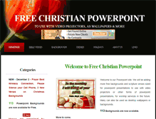 Tablet Screenshot of freechristianpowerpoint.com